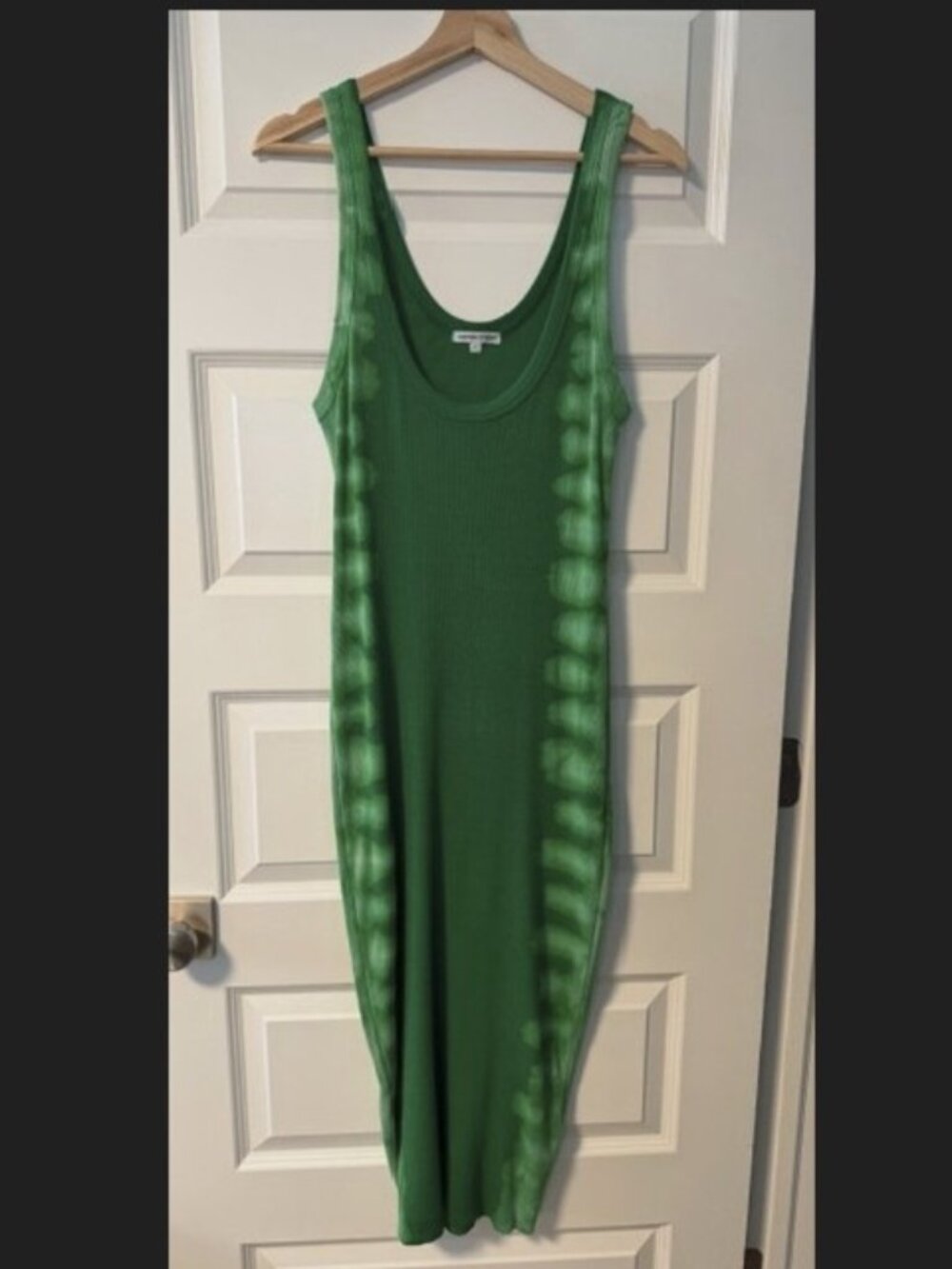 Cotton Citizen Verona Midi Tank Dress in Green Tie Dye